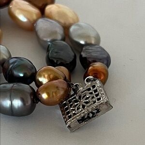 Elegant Multicolor Pearl Necklace and Bracelet